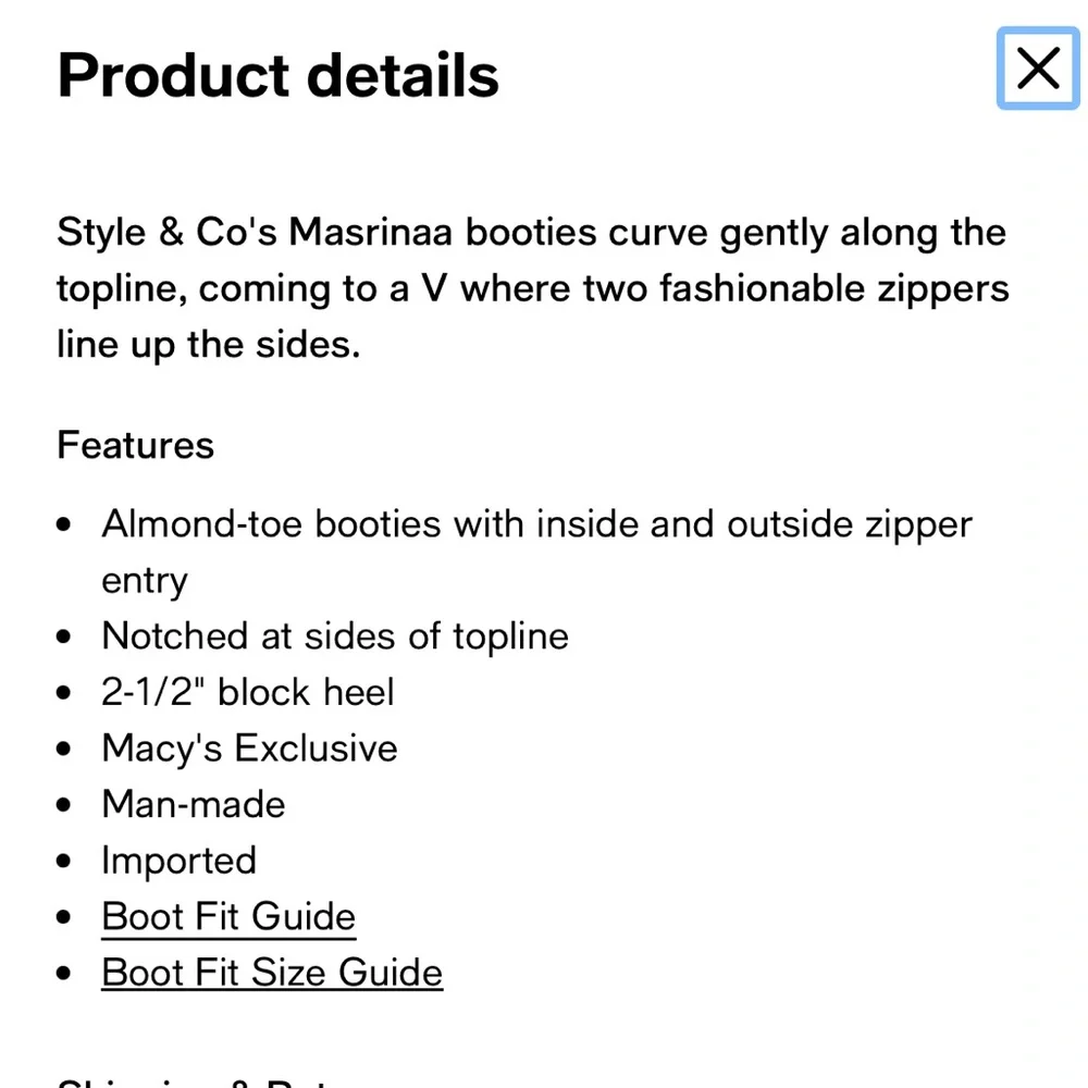 Style & Co
Women's Masrinaa Ankle Booties size 8 M - Picture 6 of 7